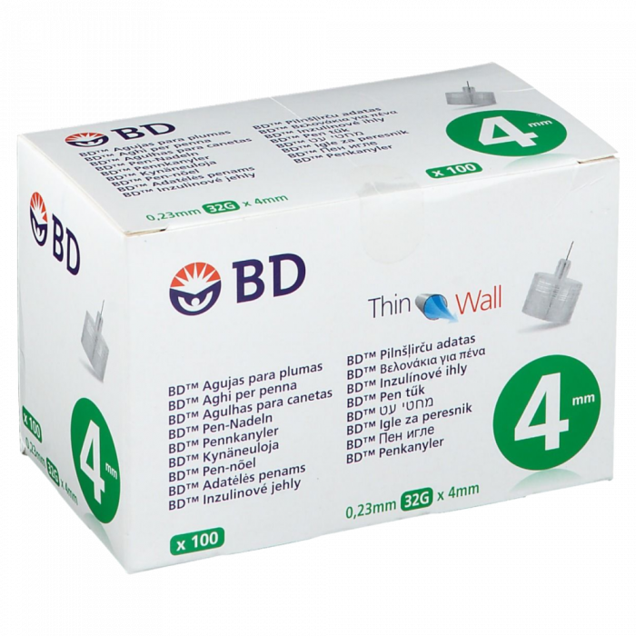 BD™ Pen Insulīna injektora adata 4mmx32G, 100gab