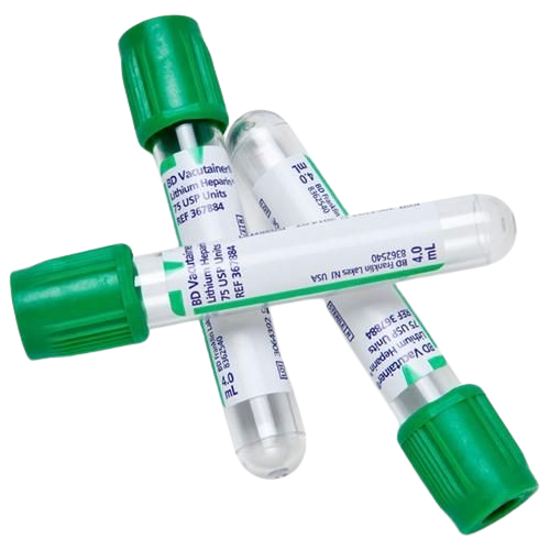 BD Vacutainer® Plazmas stobriņš, Li-Hp, 4 ml, zaļš, 100 gab