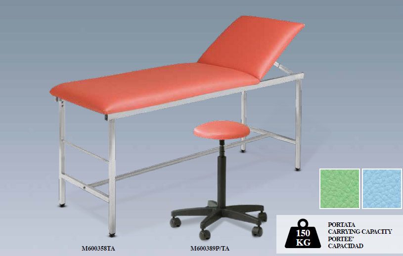 EXAMINATION COUCH 2 SECTIONS, orange
