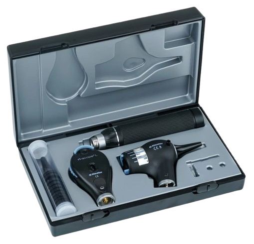 EliteVue oto/ophthal. set, L2, 2.5V with C-handle for 2 alkaline batteries
