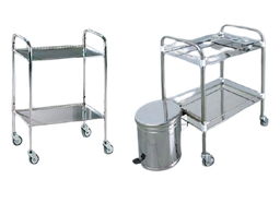 🎁️ [M600964] Medicīniskais galdiņš ar diviem plauktiem, 60x40x80cm